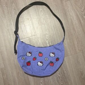 Baggu Embroidered Hello Kitty Medium Crescent Bag